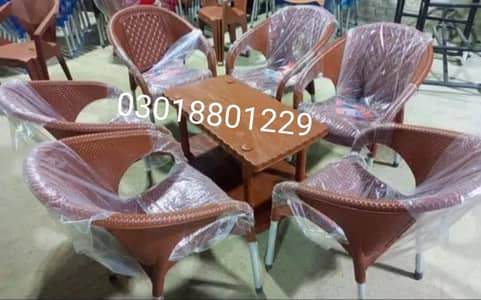 6 plastic chair table set wholesale price