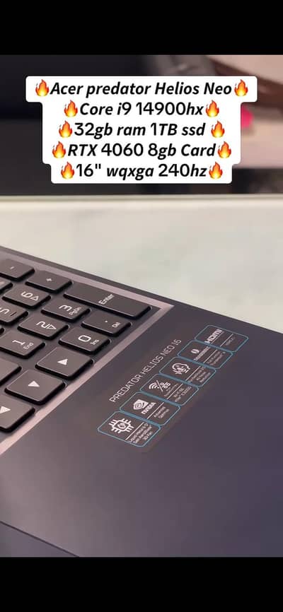 Selling my Acer Predator helios neo 16 gaming laptop.