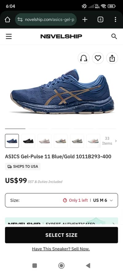 ASICS Gel Pulse 11   Size (43.5)  365RMB. 14700 rs.