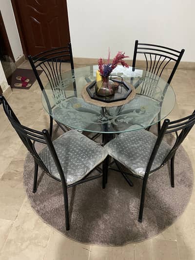 Round table with chairs