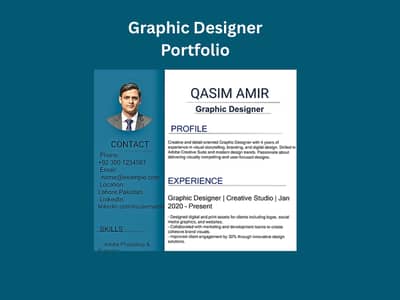 Graphic Designer CV Template — Editable DOCX + PDF
