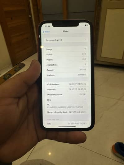 iPhone XR non pta factory unlocked 64/only WhatsApp