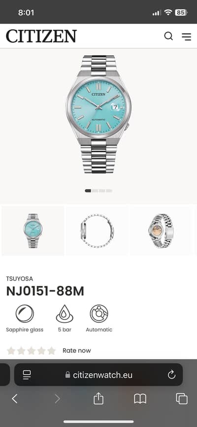 Brand new Citizen Tsuyosa Tiffany Color