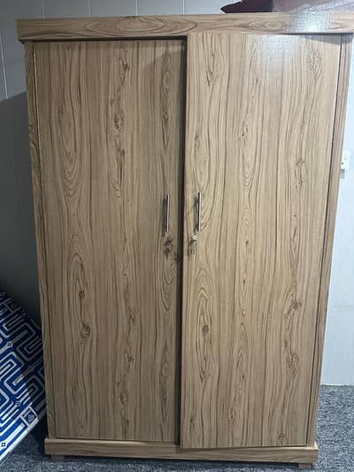 Wooden 2-Door Wardrobe / Almari – Excellent Condition
