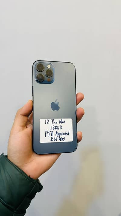 Iphone 12promax 128gb PTA Approved Battery Health 98% Waterpack Phone