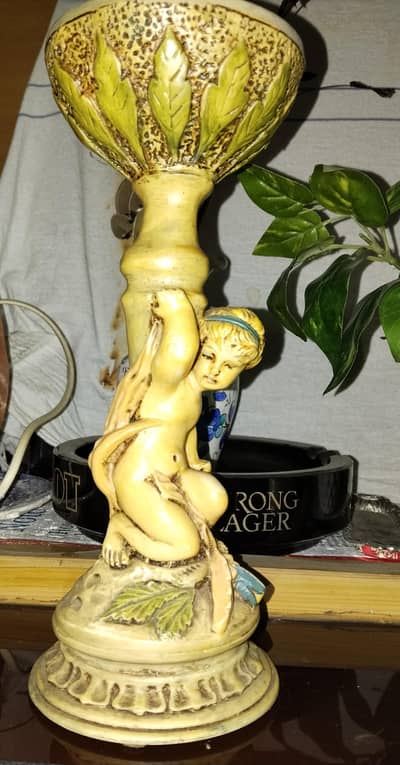 Vintage Ornate Cherub Candle Holder/ Base