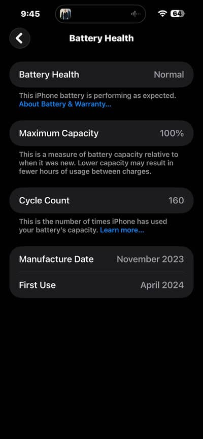 iPhone 15 plus 128 gb jv white colour 100 health water pack