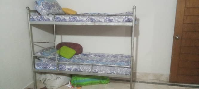 iron bed with metress (double bed)