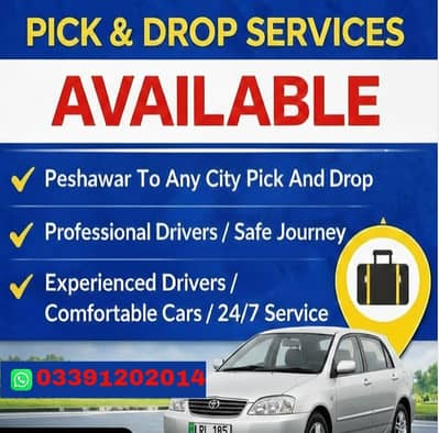 pick & Drop City to city / Peshawar to any City pick & drop services