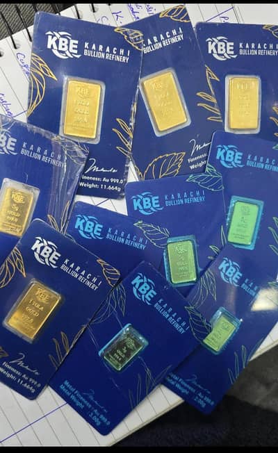 silver and gold Bars