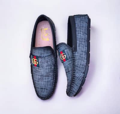 MEN'S FORMAL GREY FABRIC LOAFERS - 1 PCS FOR STYLISH COMFORT