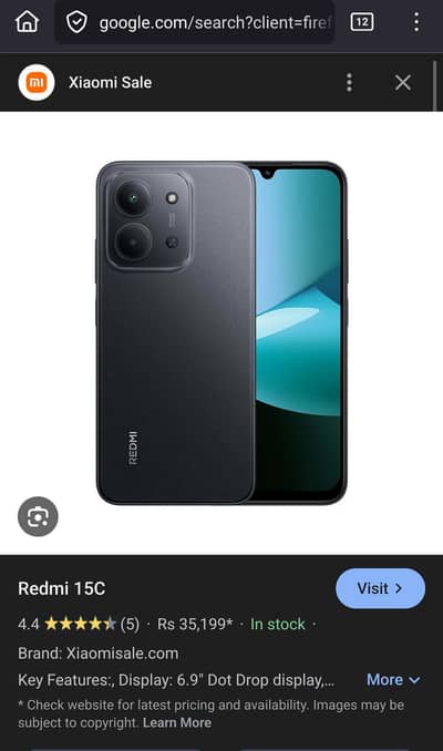 Xiaomi 15C Mobile – Brand New | PTA Approved | Complete Box