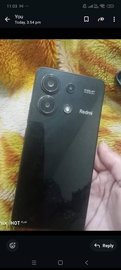 Redmi Note 13 (8/256GB) – Black Color – 10/10 Condition – Lahore