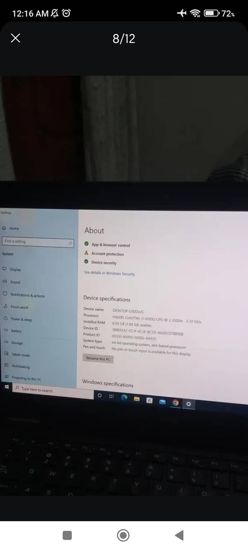 Dell i3 6th generation 6