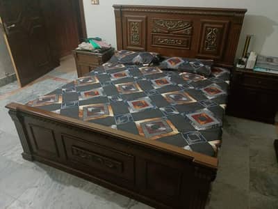 Wooden Bed Set For Sale