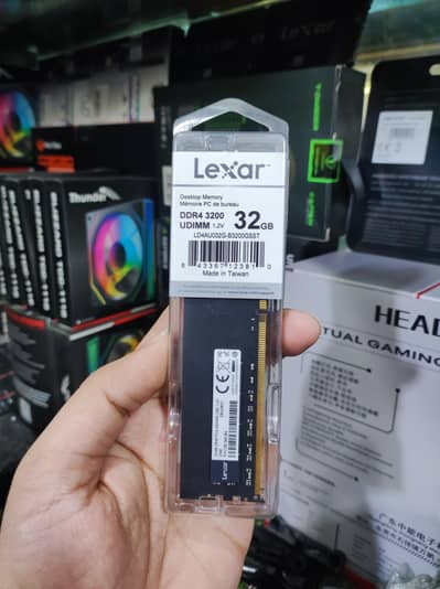 Lexar 32gb ddr4 cl22 ram 3200mhz single stick new box pack