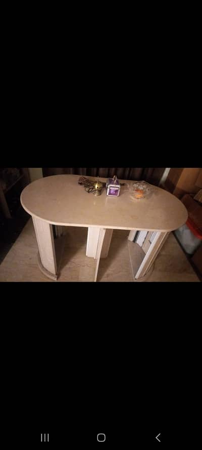 Luxury Solid Marble Dining Table – Heavy Stone Top & Base