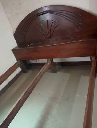 Queen size bed and Dressing table for sale and iron stand for sale