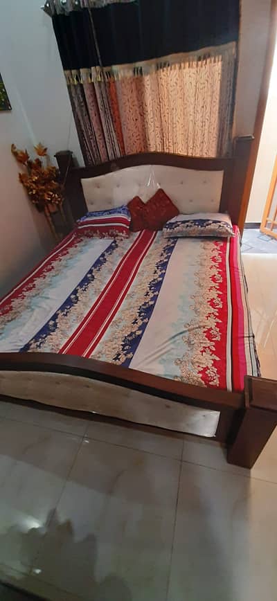 Bed with al khizer orthopedic mattress