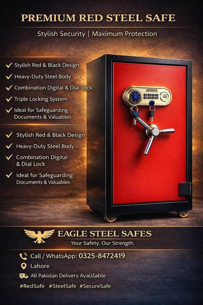 Heavy Duty Steel Locker for Documents & Valuables