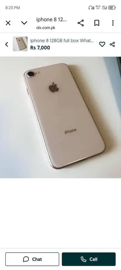 iphone 8 256GB full box Whatsapp number 03222352063