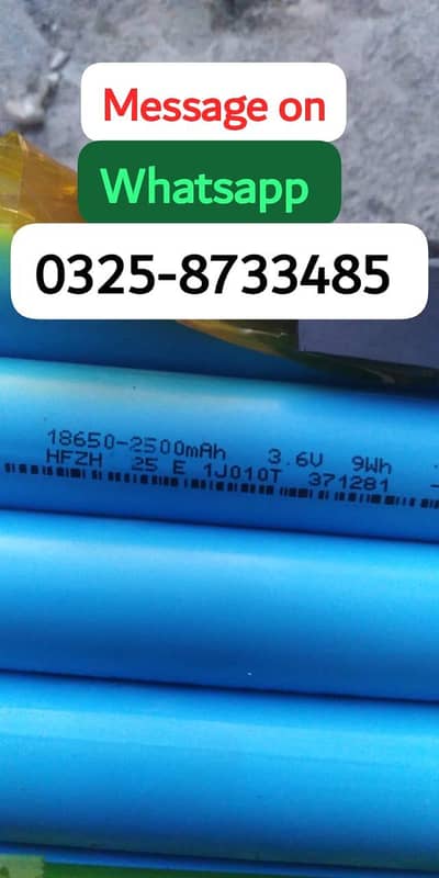 Imported 2500mah cell tested For buy contact us on