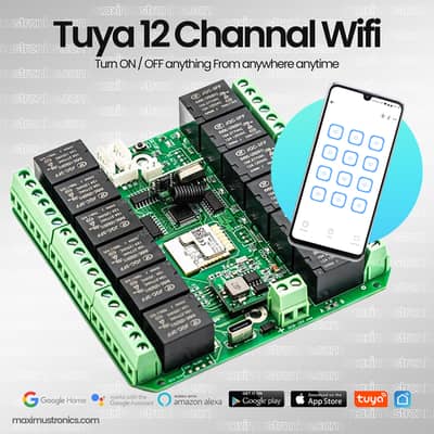 12 gang 7 to 27v tuya Smartlife wifi switch 12v dc dry contact rf433