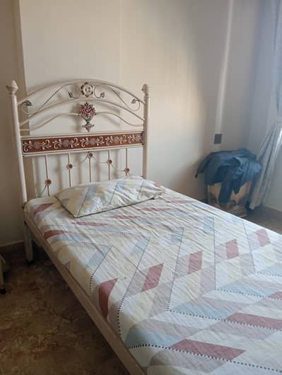  Iron Single Bed with Mattress (Used – Excellent Condition)