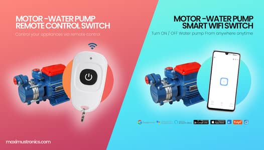 Tuya wifi or remote control RF 433M switches for motor water pump