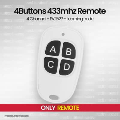 1 Gang 1 Channal 433Mhz RF Remote Control Learning code ev1527