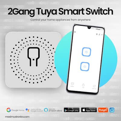 2 Gangs Smart wifi switch 2 ch dual channal smartlife app tuya
