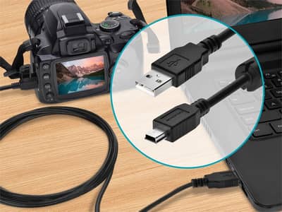 USB Mini B High-Speed Data Sync Power Charger Cable,for Nikon GoPro