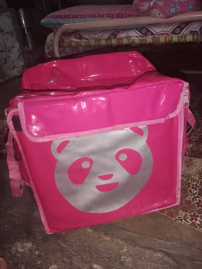 food panda bag and cap 10/09 condition good ok h