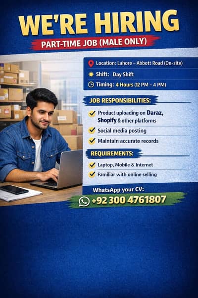 part time job for social media posting & website listing