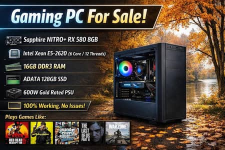 Gaming PC RX 580 8GB | Xeon 6 Core 12 Thread | 16GB RAM