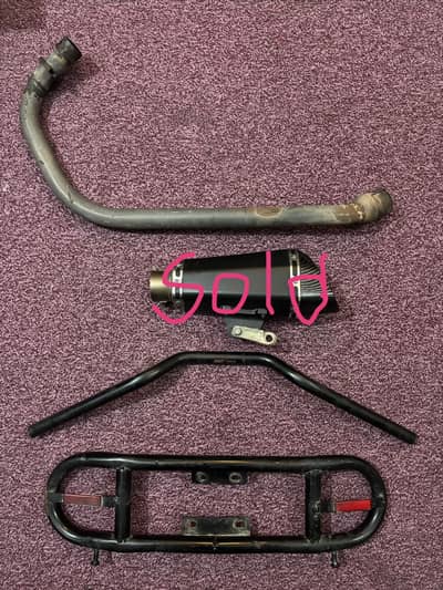 Exhaust & other parts for yamaha ybr, suzuki, honda