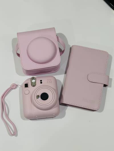 Instax mini 12 Camera case & album and 8films (Blossom Pink)