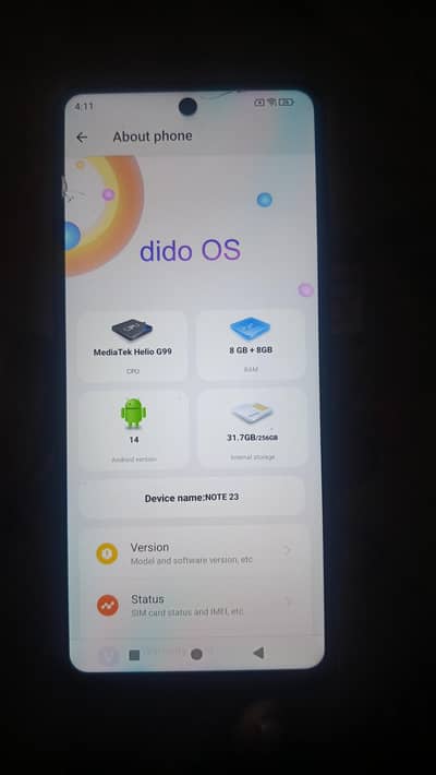 vgo tel 8+8rom 256gb memory set and charger hai box nhi hai