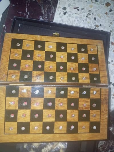 Rare Mini Wooden Chess Set | Foldable | Collectible Show Piece | Gift