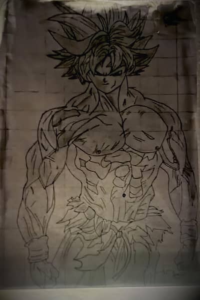 goku pencil sketch