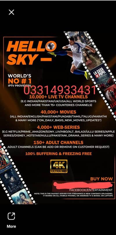 IPTV Hellosky World's # 1 IPTV provider connected with all devices