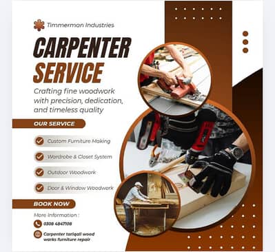 wood wark. furniture . polish. and Raparing. carpentar. service cabinet