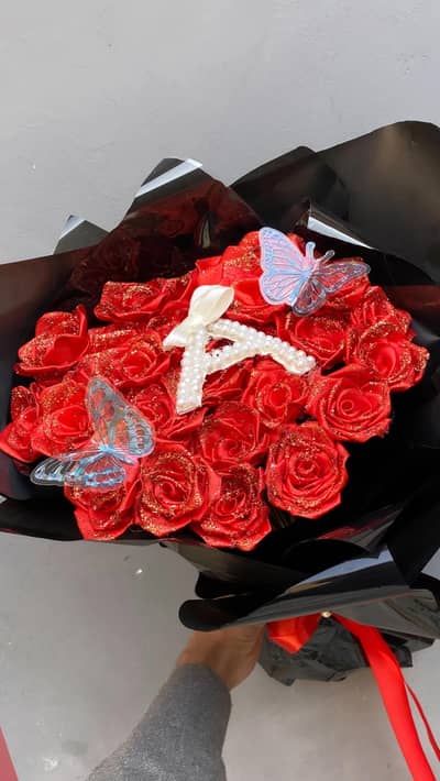 Ribbon Flowers bouquet handmade