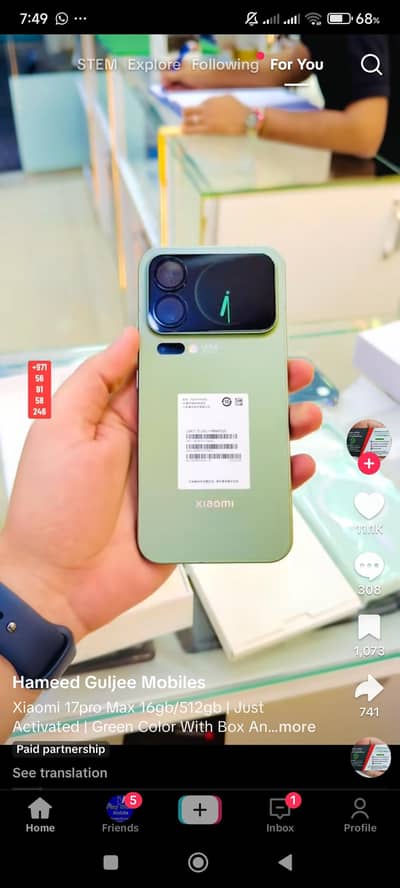 xaiami 17 pro max 16/512 non pta non active with charger