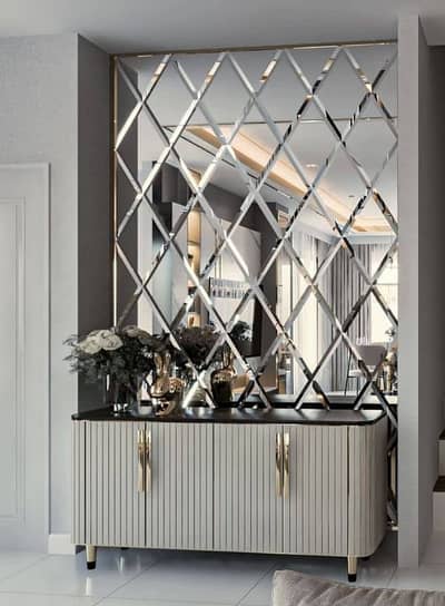 Glass wall design/ Decorative glass wall/ mirror wall