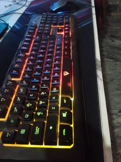 gaming keyboard with RGB lights