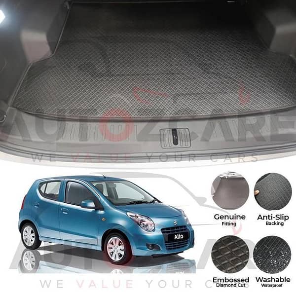 Suzuki Alto Japanese China Rexine Custom-Size Trunk Mat - Model 2009-2014