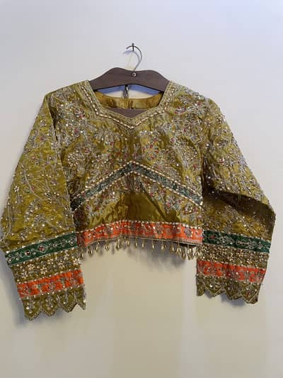 BRAND NEW MEHNDI LEHNGA CHOLI DRESS FANCY FORMAL WEDDING WEAR