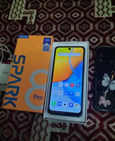 03040429079 Tecno spark 8 pro 4. . 64 mobile Box change available