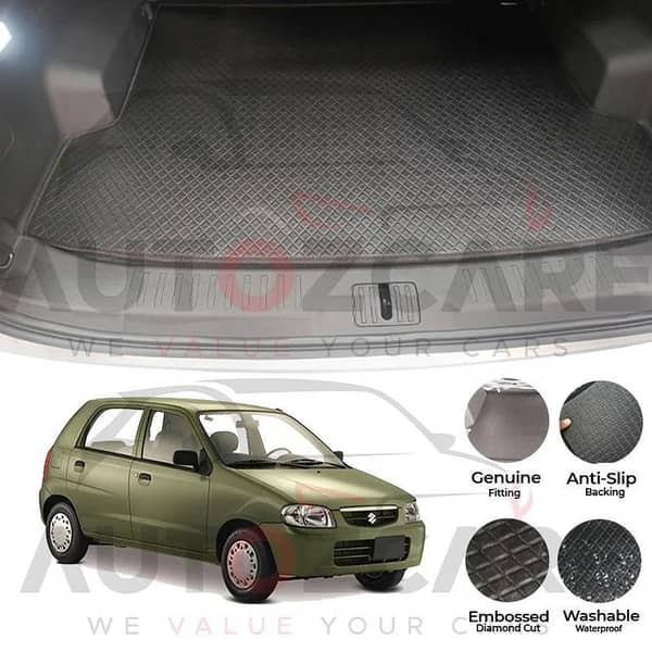 Suzuki Alto China Rexine Custom-Size Trunk Mat - Model 2000-2012